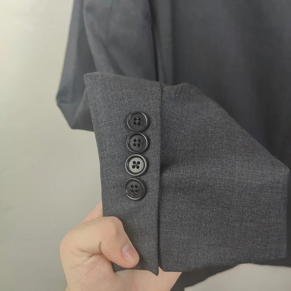 Brooks Brothers Brooksgate Blazer Mens 44L Grey Vitale Barberis Canonico Wool